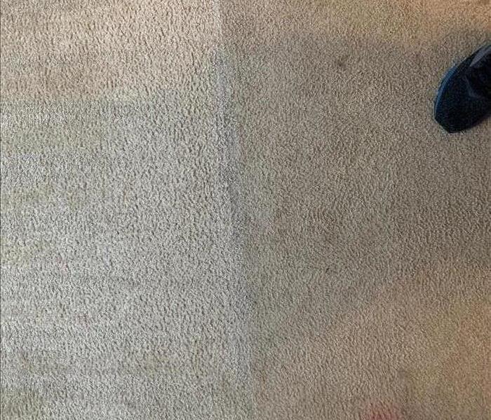 Side by Side carpet cleaning results in Clinton, SC 