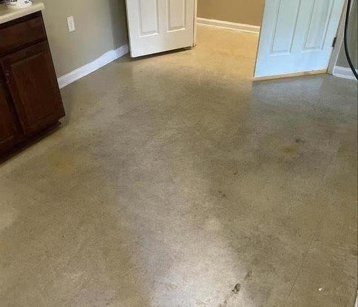 Kitchen flooring before the cleaning in Newberry, SC