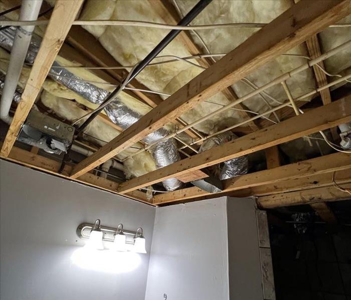 Ceiling demo after water damage 