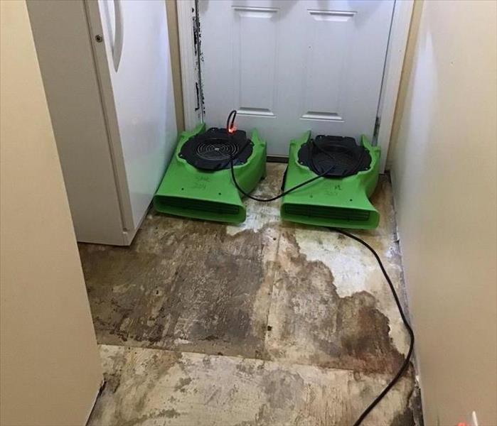 SERVPRO Dryers in full force drying out the mudroom of a home in Prosperity, SC