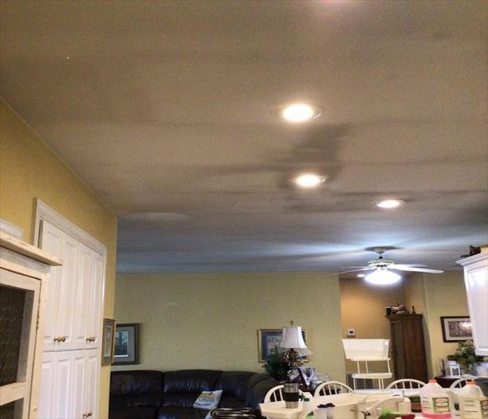 Soot removed from the ceiling at a home in Prosperity