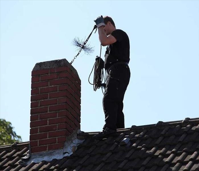 Chimney getting inspected by a professional